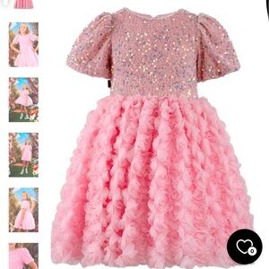 Glinda Roses Puff Sleeve Dress - 12